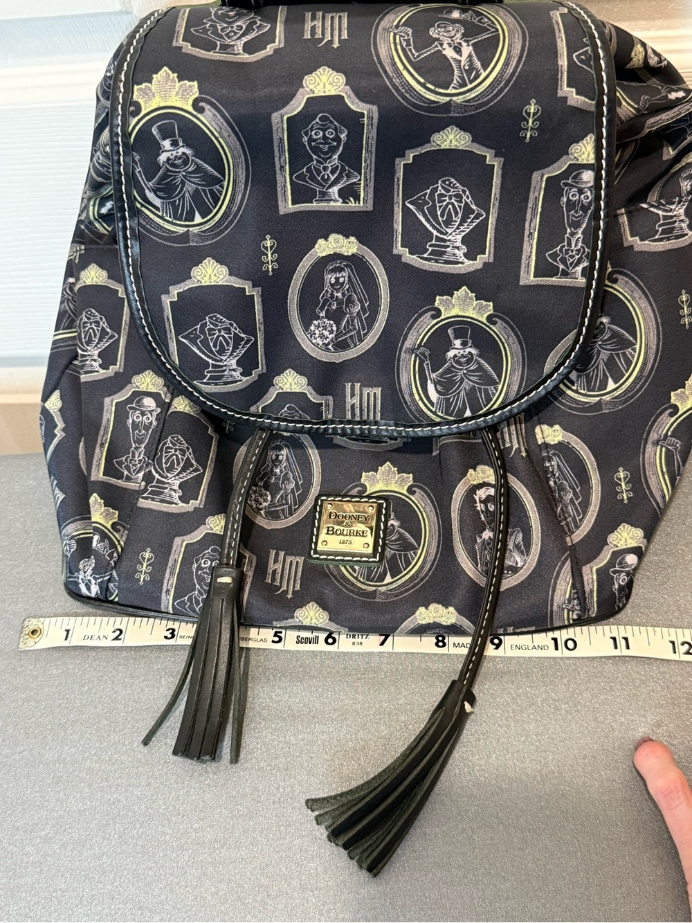 Dooney & Bourke Black Haunted Portraits Backpack - Picture 8 of 12